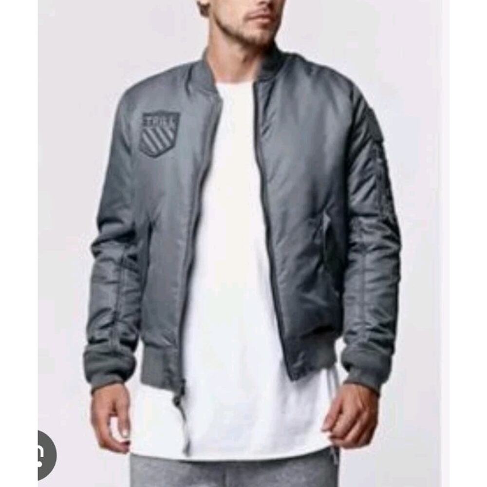 #BeenTrill# Flight Jacket Bomber Insulated 2 Ways Full Zip Pocket Size Medium